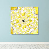 Abstract Gold Fractal Canvas Afdruk (Insitu (Houten vloer))