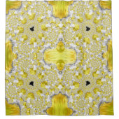 Abstract Gold Fractal Douchegordijn (Voorkant)