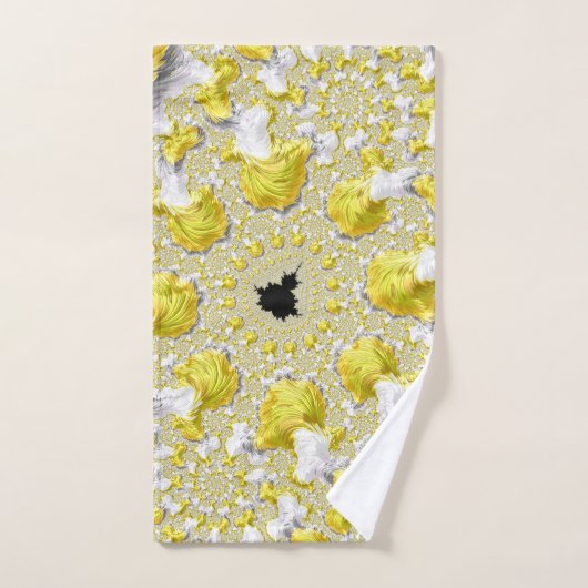 Abstract Gold Fractal Handdoek (Handdoek)