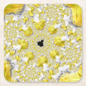 Abstract Gold Fractal Kartonnen Onderzetters (Voorkant)