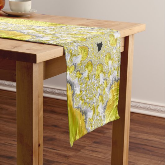 Abstract Gold Fractal Korte Tafelloper (Voorbeeld)