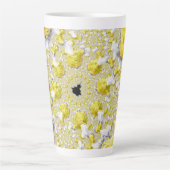 Abstract Gold Fractal Latte Mok (Voorkant)