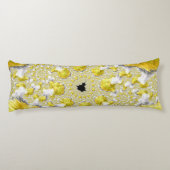 Abstract Gold Fractal Lichaamskussen (Achterkant)