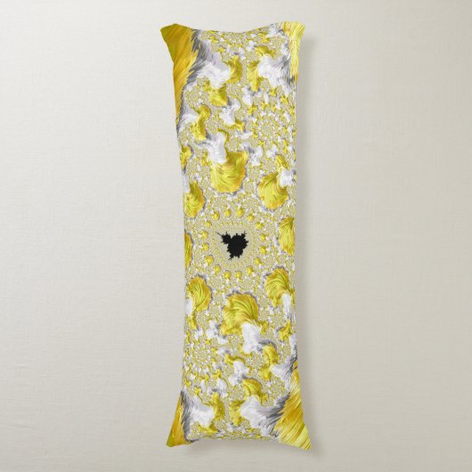 Abstract Gold Fractal Lichaamskussen (Voorkant Verticaal)