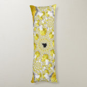 Abstract Gold Fractal Lichaamskussen (Achterkant (Verticaal))