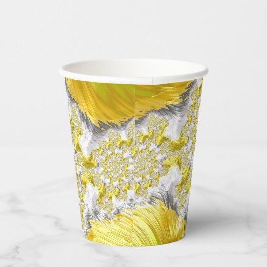 Abstract Gold Fractal Papieren Bekers (Rechts)