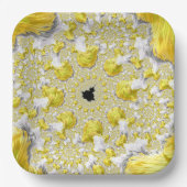 Abstract Gold Fractal Papieren Bordje (Voorkant)