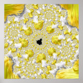 Abstract Gold Fractal Poster (Voorkant)