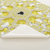 Abstract Gold Fractal Sherpa Deken (3/4)
