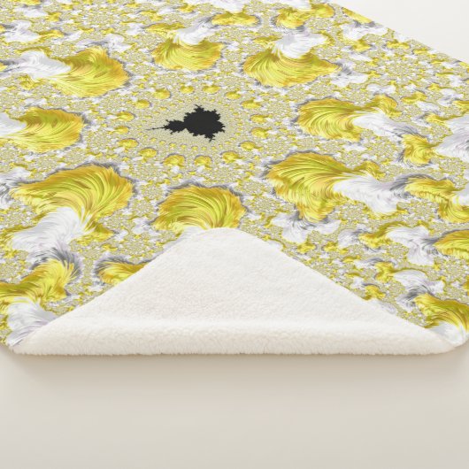 Abstract Gold Fractal Sherpa Deken (3/4)