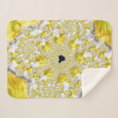 Abstract Gold Fractal Sherpa Deken (Voorkant (horizontaal))