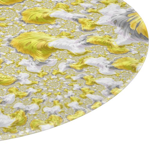 Abstract Gold Fractal Snijplank (Hoek)