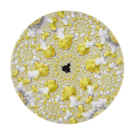 Abstract Gold Fractal Snijplank (Voorkant)