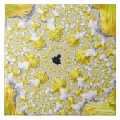 Abstract Gold Fractal Tegeltje (Voorkant)