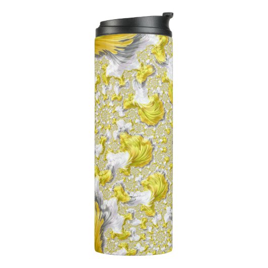 Abstract Gold Fractal Thermosbeker (Gedraaid links)