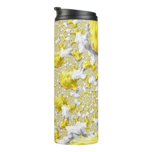 Abstract Gold Fractal Thermosbeker (Geroteerd rechts)