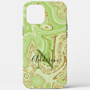 Abstract Gold Glitter Green Chic Stijlvol Case-Mate iPhone Case