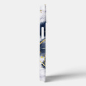 Abstract Gold Grey Monogram Eigen naamscript Case-Mate iPhone Case (Achterkant / Rechts)