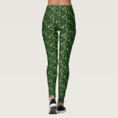 Abstract Gold Holly Leggings (Achterkant)