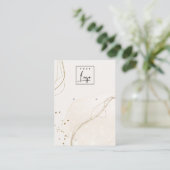Abstract Gold Ivory-beeldscherm voor Logo Visitekaartje (Staand voorkant)