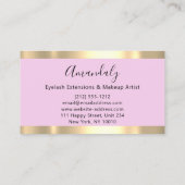 Abstract Gold Lijst Moderne marmer roze pasta Visitekaartje (Achterkant)