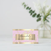 Abstract Gold Lijst Moderne marmer roze pasta Visitekaartje (Staand voorkant)