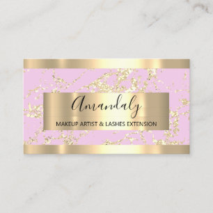 Abstract Gold Lijst Moderne marmer roze pasta Visitekaartje