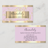 Abstract Gold Lijst Moderne marmer roze poeder Visitekaartje (Voorkant / Achterkant)