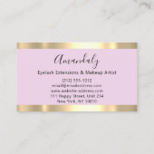 Abstract Gold Lijst Moderne marmer roze poeder Visitekaartje (Achterkant)