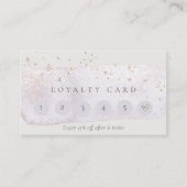 Abstract Gold Lila Brush Stoke 6 Punch Loyalty Visitekaartje (Voorkant)