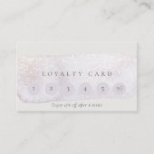Abstract Gold Lila Brush Stoke 6 Punch Loyalty Visitekaartje (Voorkant)