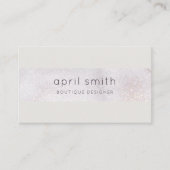 Abstract Gold Lila Brush Stoke Waterverf Glitter Visitekaartje (Voorkant)