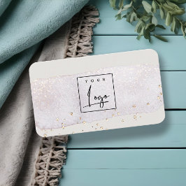 Abstract Gold Lila Brush Stoke Waterverf Logo Visitekaartje