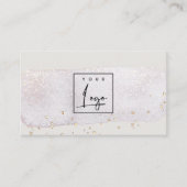 Abstract Gold Lila Brush Stoke Waterverf Logo Visitekaartje (Voorkant)