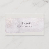 Abstract Gold Lila Brush Stoke Waterverf Shimmer Visitekaartje (Voorkant)