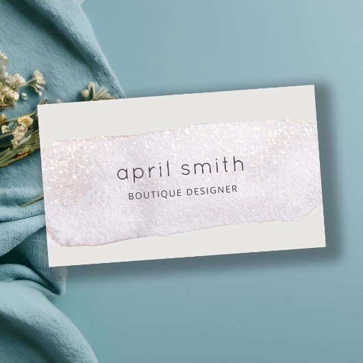 Abstract Gold Lila Brush Stoke Waterverf Shimmer Visitekaartje