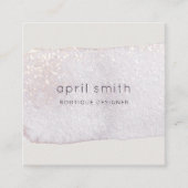 Abstract Gold Lila Brush Stoke Waterverf Vierkante Visitekaartje (Voorkant)