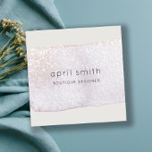 Abstract Gold Lila Brush Stoke Waterverf Vierkante Visitekaartje