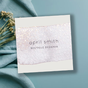 Abstract Gold Lila Brush Stoke Waterverf Vierkante Visitekaartje