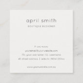 Abstract Gold Lila Penseel Ophouden Dank u bestell Vierkante Visitekaartje (Achterkant)