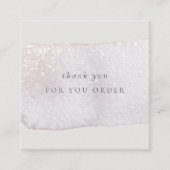 Abstract Gold Lila Penseel Ophouden Dank u bestell Vierkante Visitekaartje (Voorkant)