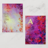 ABSTRACT GOLD MAGIC SWIRLS MONOGRAM VISITEKAARTJE (Voorkant / Achterkant)