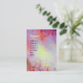 ABSTRACT GOLD MAGIC SWIRLS MONOGRAM VISITEKAARTJE (Staand voorkant)