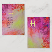 ABSTRACT GOLD MAGIC SWIRLS MONOGRAM VISITEKAARTJE (Voorkant / Achterkant)