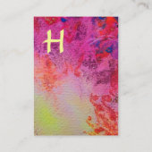 ABSTRACT GOLD MAGIC SWIRLS MONOGRAM VISITEKAARTJE (Achterkant)