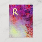 ABSTRACT GOLD MAGIC SWIRLS MONOGRAM VISITEKAARTJE (Achterkant)