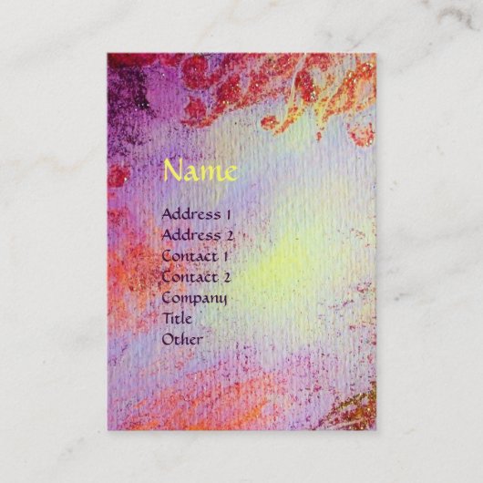 ABSTRACT GOLD MAGIC SWIRLS MONOGRAM VISITEKAARTJE (Voorkant)