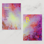 ABSTRACT GOLD MAGIC SWIRLS MONOGRAM VISITEKAARTJE (Voorkant / Achterkant)