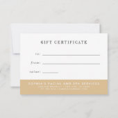 Abstract Gold Marble Gift Certificate (Achterkant)