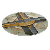 Abstract Gold Metal Design Snijplank (Hoek)